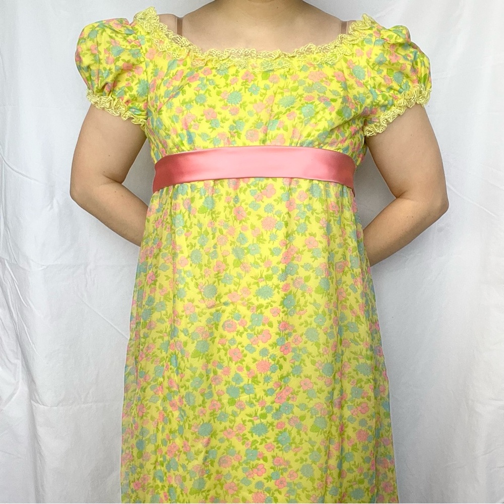 Handmade vintage Bridgerton style floral dress, fits size extra small